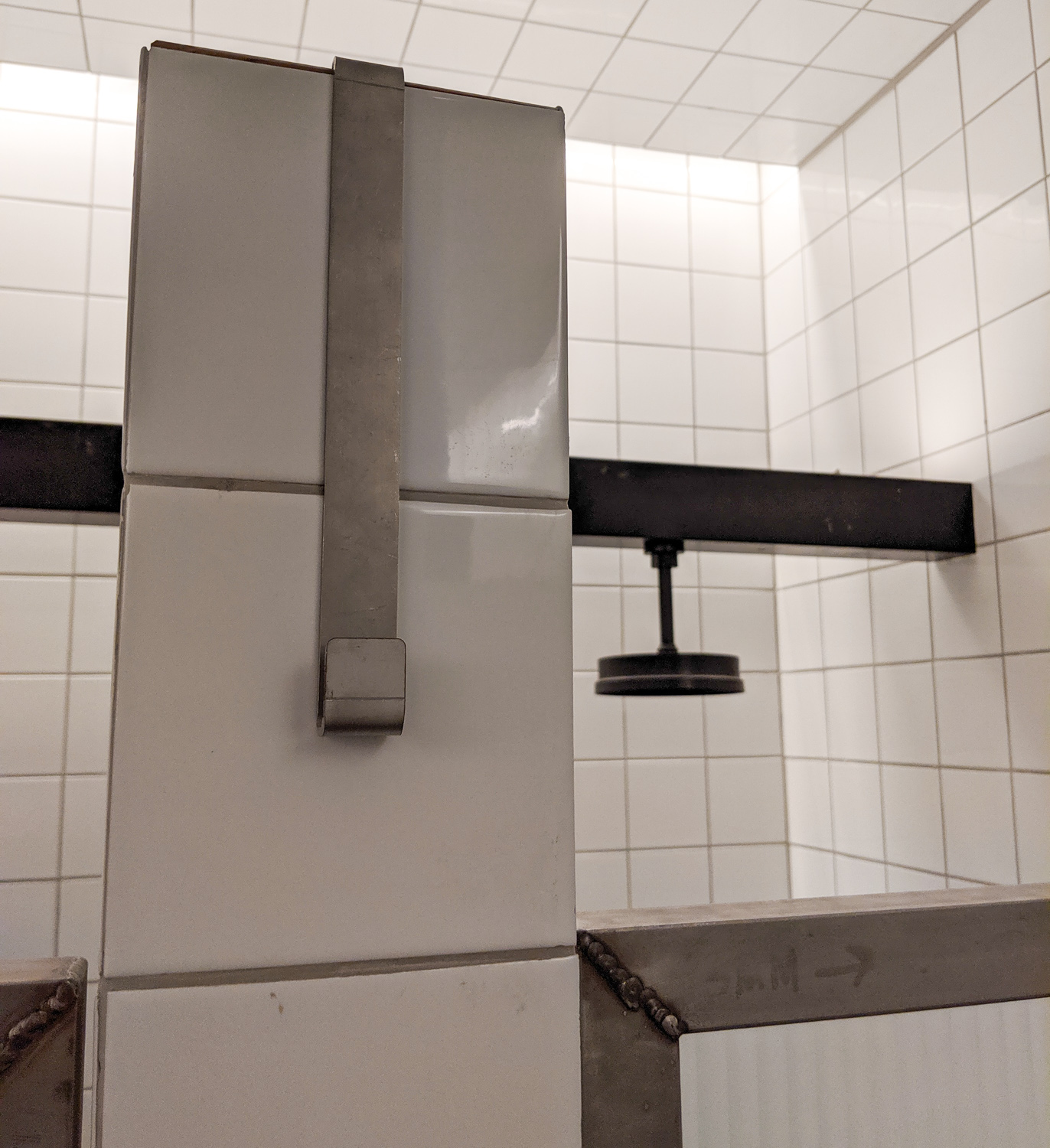 CHANGING ROOM HOOKS, Bespoke stainless steel towel hooks.
