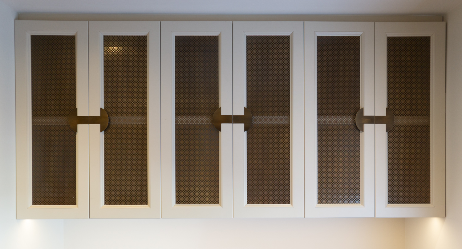 Desk Cabinets, Front view.
