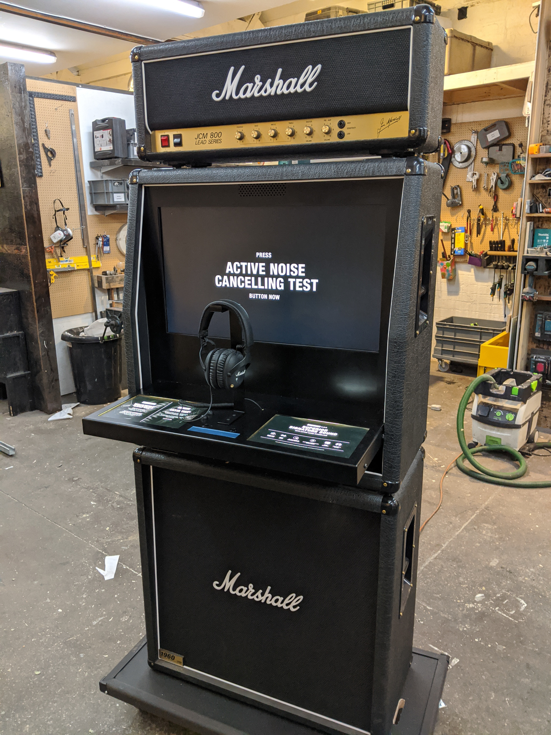 Marshall Kiosk, Transformed into multi-media kiosk. All display surround, housing, fixings custom designed and fabricated in-house.

