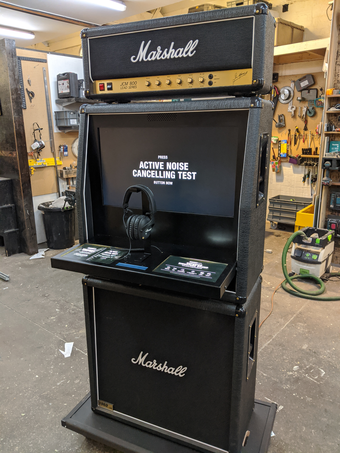 Marshall Kiosk, Transformed into multi-media kiosk. All display surround, housing, fixings custom designed and fabricated in-house.
