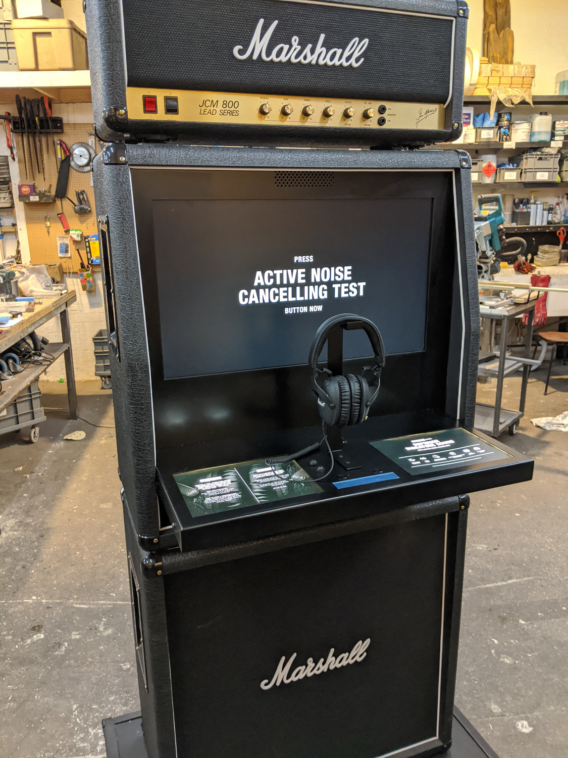 Marshall Kiosk, Transformed into multi-media kiosk. All display surround, housing, fixings custom designed and fabricated in-house.
